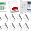 Zestaw alarmowy SATEL Integra 64 LCD, 12 czujek, sygnalizator zewnętrzny