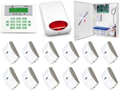 Zestaw alarmowy SATEL Integra 64 LCD, 12 czujek, sygnalizator zewnętrzny