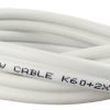 Przewód kabel koncentryczny z zasilaniem do CCTV BIAŁY K60+2x0,5mm2 GETFORT 1m