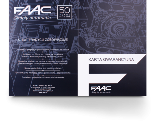 Zestaw Alfa - FAAC 414 do 8m bram dwuskrzydłowych