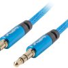 KABEL AUDIO MINIJACK 3.5MM M/M 3 PIN 1M NIEBIESKI
