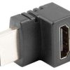 ADAPTER HDMI(M)->HDMI(F) KĄTOWY GÓRA