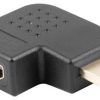ADAPTER HDMI(M)->HDMI(F) KĄTOWY PRAWO
