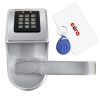KLAMKA EURA ELH-70B9/SILVER z czytnikiem kart RFID i zamkiem szyfr. srebrny