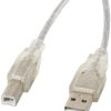 KABEL USB-A(M)->USB-B(M) 2.0 1.8M PRZEZROCZYSTY FERRYT