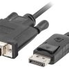 KABEL DISPLAYPORT(M) V1.2->DVI-D(M)(24+1) 1.8M CZARNY DUAL LINK