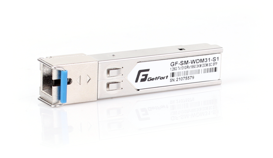 MODUŁ SFP GETFORT WDM 1.25Gbps 3KM SC SM, TX1310/RX1550