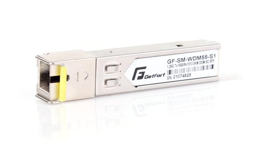 MODUŁ SFP GETFORT WDM 1.25Gbps 3KM SC SM, TX1550/RX1310