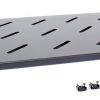 Półka rackowa uniwersalna Getfort 19 cali 1U 270mm Czarna