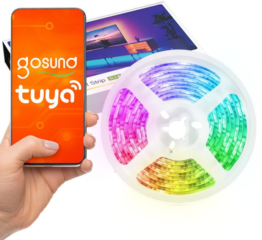 Taśma LED WIFI GOSUND pasek RGB 2,8m Tuya GOOGLE ALEXA