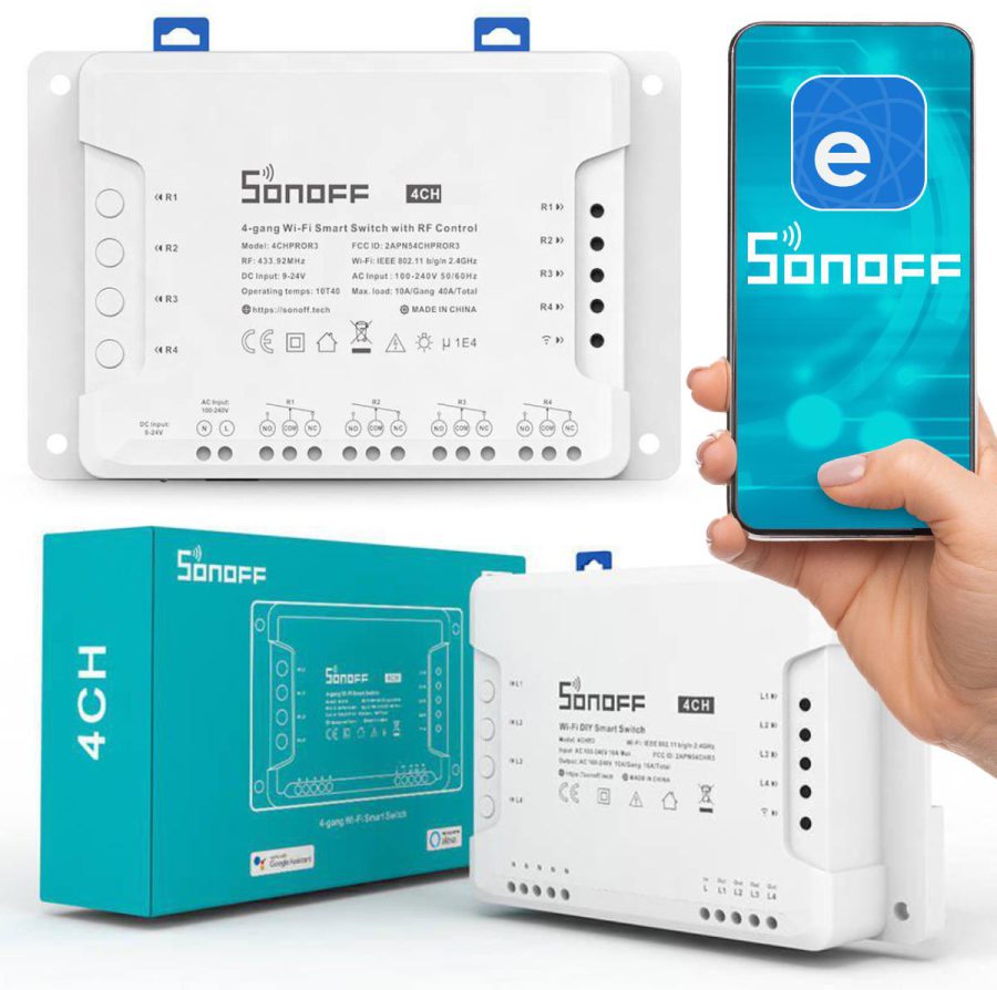 SONOFF sterownik 4-kanałowy 10A WiFi 4CHR3