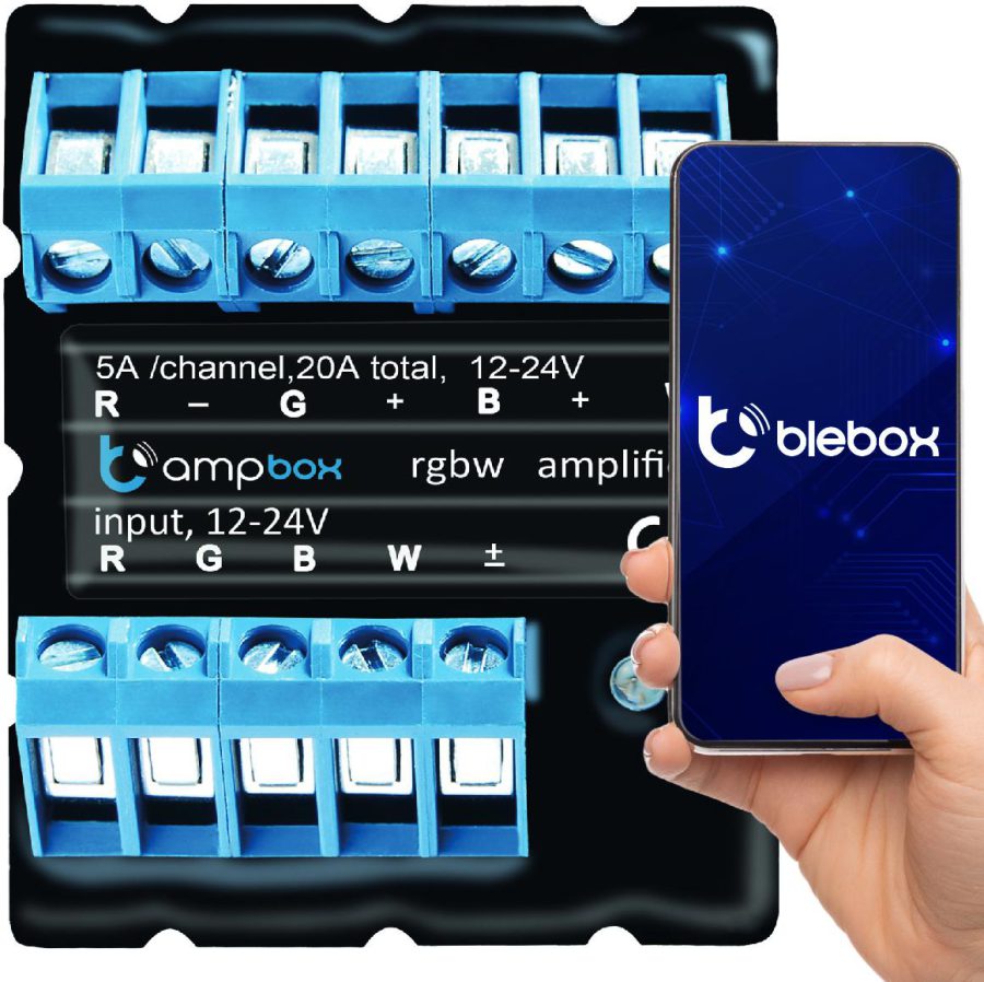 BLEBOX apmbox - CZTEROKANAŁOWY WZMACNIACZ LED