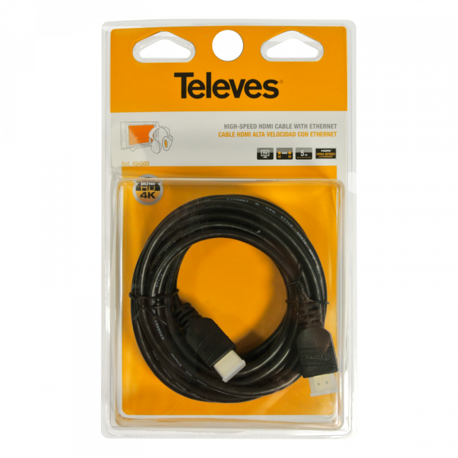 Kabel HDMI 2.0 Televes ref. 494501 1.5m 4K