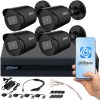 Zestaw monitoringu Dahua XVR 4x Kamera tubowa FullHD czarna 19 Zestaw monitoringu Dahua XVR 4x Kamera tubowa FullHD czarna