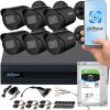 Zestaw monitoringu Dahua XVR 1TB 6x Kamera tubowa FullHD czarna