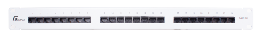 PATCH PANEL UTP CAT.5E 24 PORTY SZARY PGF-5EUTP24-B5-G GETFORT