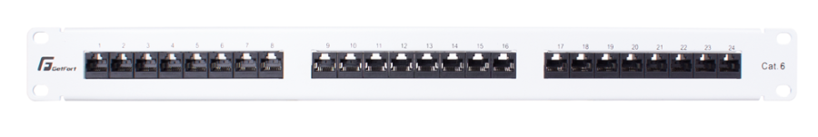 PATCH PANEL UTP CAT.6 24 PORTY SZARY PGF-6UTP24-B5-G GETFORT