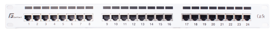 PATCH PANEL FTP CAT.5E 24 PORTY SZARY PGF-5EFTP24-B6-G GETFORT