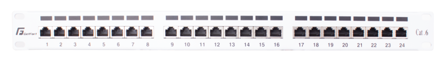 PATCH PANEL FTP CAT.6 24 PORTY SZARY PGF-6FTP24-B6-G GETFORT