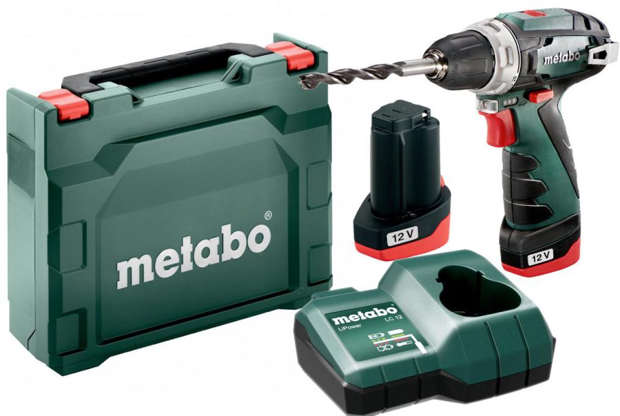 Wiertarko-wkrętarka akumulatorowa Metabo PowerMaxx BS Basic 12V 2x2Ah Ładowarka Walizka