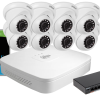Zestaw monitoringu IP Dahua NVR 1TB 8 kamery kopułowe 2MPx