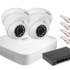 Zestaw monitoringu IP Dahua NVR 2 kamery kopułowe 2MPx