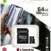 Karta pamięci Kingston Canvas Select Plus 64GB 100MB microSDXC CL10 UHS-I Card + SD Adapter