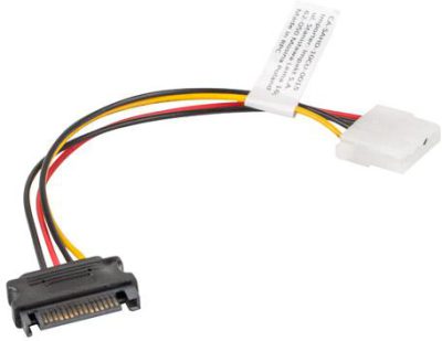 KABEL ZASILAJĄCY WEWNĘTRZNY MOLEX(F) -> SATA(M) 15CM 3 KABEL ZASILAJĄCY WEWNĘTRZNY MOLEX(F) -> SATA(M) 15CM