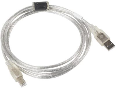KABEL USB-A(M)->USB-B(M) 2.0 1.8M PRZEZROCZYSTY FERRYT