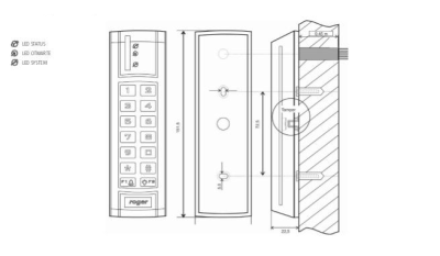 Czytnik zbliżeniowy Roger MCT12E