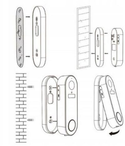 BEZPRZEWODOWY DZWONEK Z KAMERĄ WI-FI, TUYA VIRONE VDB-1 3 BEZPRZEWODOWY DZWONEK Z KAMERĄ WI-FI, TUYA VIRONE VDB-1