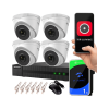 Zestaw monitoringu IP Hikvision NVR 1TB 4 kamery kopułkowe 4MPx