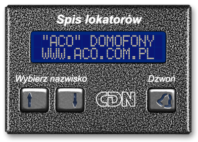 ACO CDN-230E ST Elektroniczny spis lokatorów stal