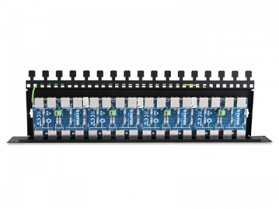 16-kanałowy panel zabezpieczający serii PRO z podwyższoną ochroną przepięciową RJ45 / RJ45 z funkcją InPoE EWIMAR PTF-516R-PRO/InPoE