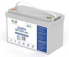 AKUMULATOR VOLT POLSKA LITOWO-ŻELAZOWO-FOSFORANOWY LiFePO4 12V 100Ah 100A