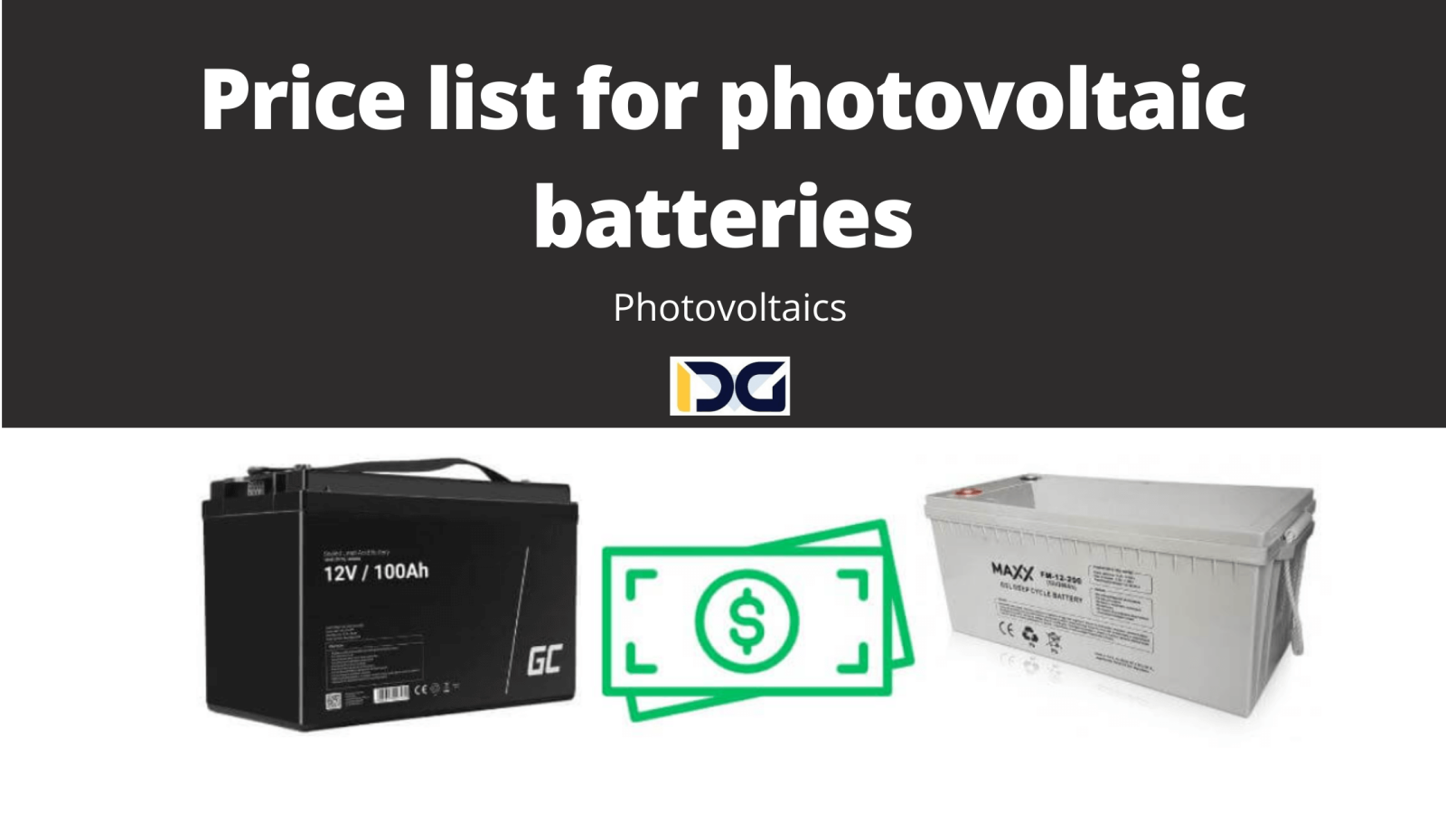 Price list for photovoltaic batteries