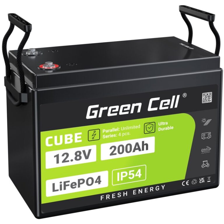 Najlepsze akumulatory do fotowoltaiki – Ranking TOP 6 w 2026 roku 10 Green Cell CUBE LiFePO4 12,8V 200Ah