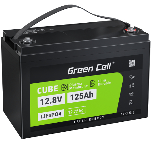 Najlepsze akumulatory do fotowoltaiki – Ranking TOP 6 w 2026 roku 6 Green Cell LiFePO4 12,8V 125Ah CAV13