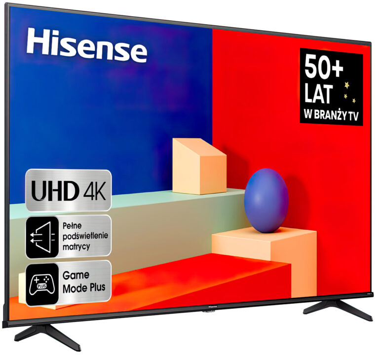 Najlepsze tanie telewizory do 1000 zł – Ranking Top 6 w 2026 roku 9 Hisense 43A6K