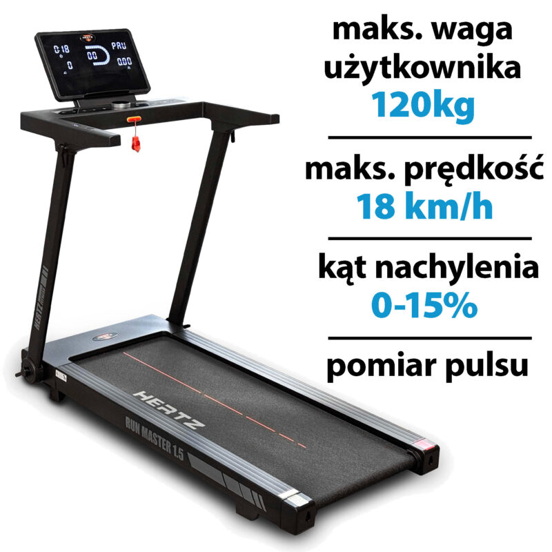 Najlepsze bieżnie elektryczne – Ranking Top 10 w 2026 roku 1 Hertz Fitness Run Master 1.5