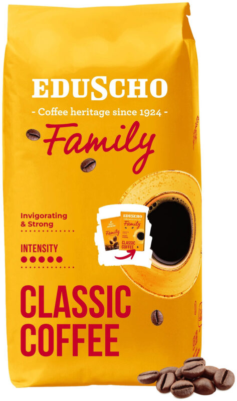 Najlepsze kawy ziarniste – Ranking Top 9 w 2026 roku 9 Eduscho Family 1 kg