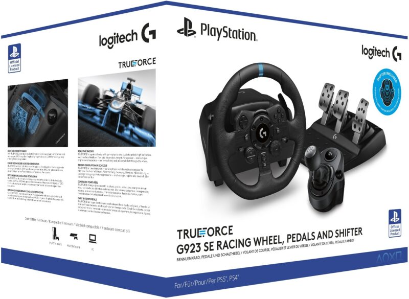 Najlepsze kierownice do gier – Ranking Top 12 w 2026 roku 1 Logitech G923 + Shifter Bundle (PC/PS4/PS5)