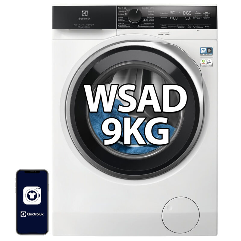 Najlepsze pralki – Ranking Top 11 w 2026 roku 4 Electrolux 700 SteamCare MEW4EH9Y7P