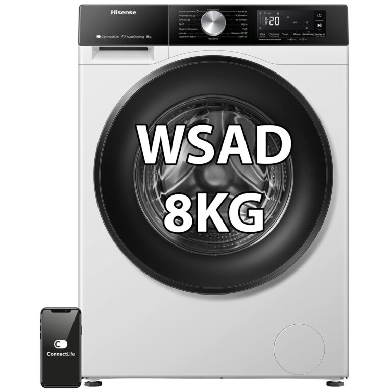 Najlepsze pralki – Ranking Top 11 w 2026 roku 19 Hisense WF3S8045BW3PL