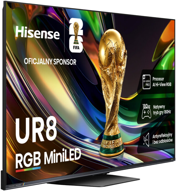 Najlepsze telewizory 85 cali – Ranking Top 9 w 2026 roku 3 Hisense 85UR8S